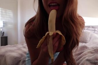 Thumbnail for Christina Khalil Banana Blowjob Onlyfans Video