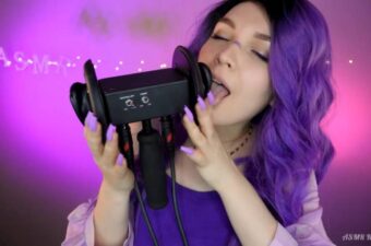 Thumbnail for ASMR KittyKlaw Purple Licking And Mouth Sounds Patreon Video Leaked